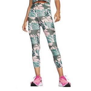 Nike Floral Multicolor Fast Crop Runway Women Leggings Women's Extra Small NWT